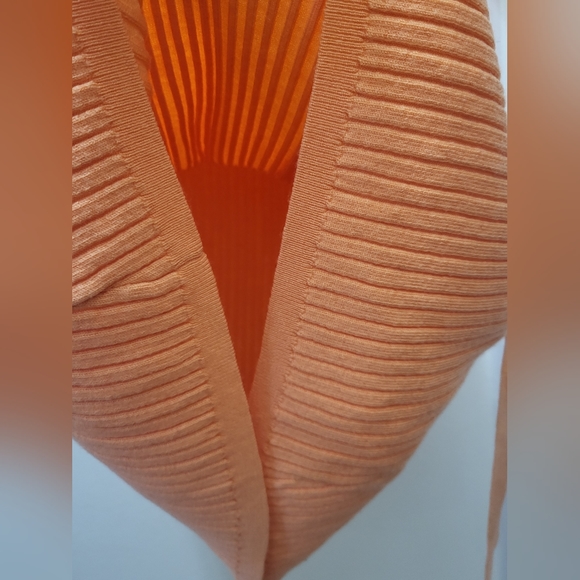 J. Crew Orange Ribbed Mini Dress - Picture 2 of 9